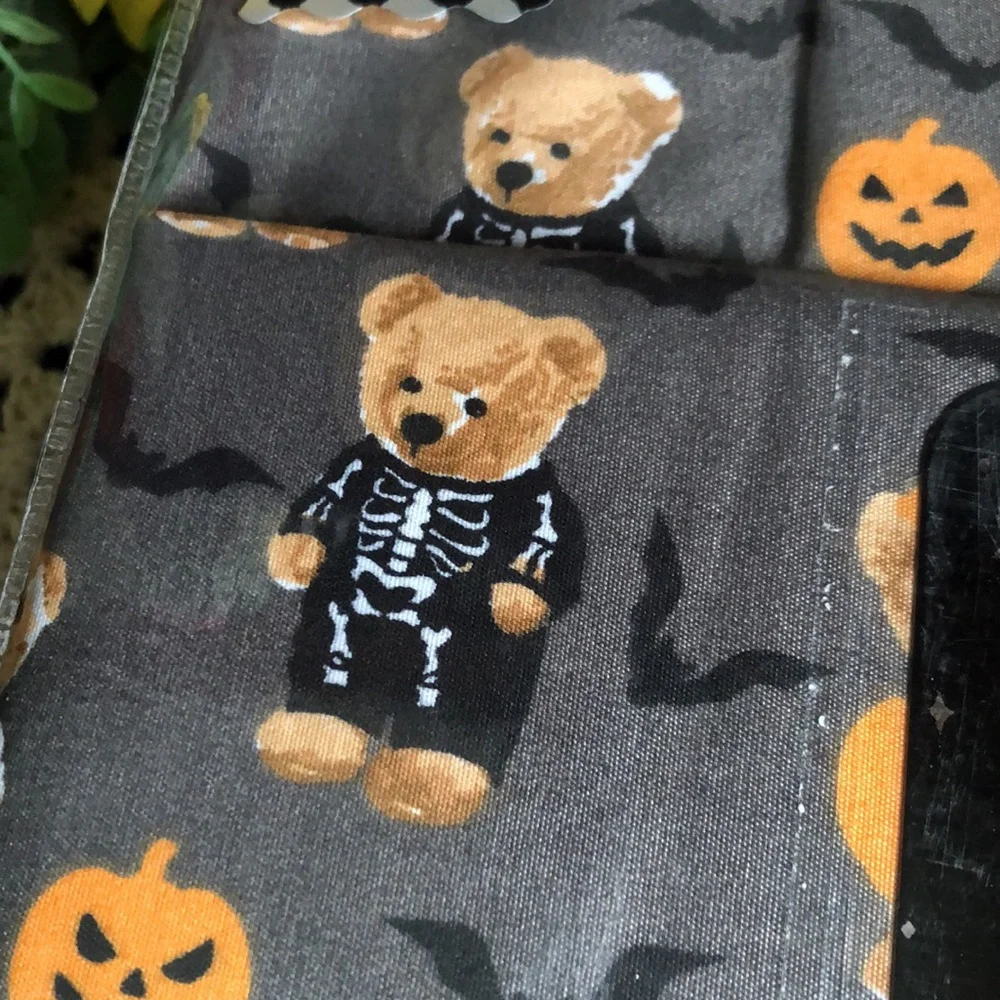 Halloween Gray Teddy Bear Costume QUEEN Sheet Set